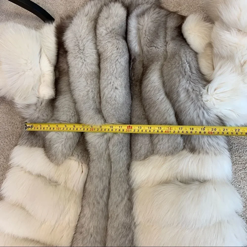ROBERTO Cuore gorgeous luxurious Saga Fox Fur Coat Sz L - Picture 13 of 15